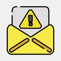 Icon spam. Internet network elements. Icon in filled line style. vector