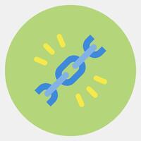 Icon url. Internet network elements. Icon in color mate style. vector