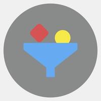 Icon filter. Internet network elements. Icon in color mate style. vector