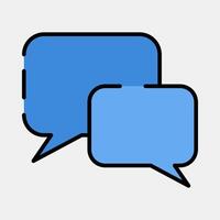 Icon chat. Internet network elements. Icon in filled line style. vector