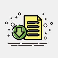 Icon download. Internet network elements. Icon in MBE style. vector