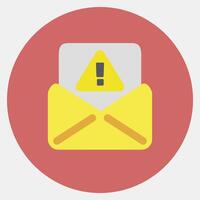 Icon spam. Internet network elements. Icon in color mate style. vector
