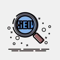 Icon seo. Internet network elements. Icon in MBE style. vector