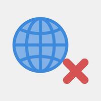 Icon no internet. Internet network elements. Icon in flat style style. vector