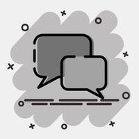Icon chat. Internet network elements. Icon in comic style. vector
