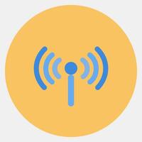 Icon hotspot. Internet network elements. Icon in color mate style. vector