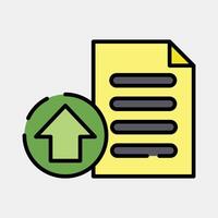 Icon upload. Internet network elements. Icon in filled line style. vector