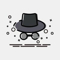 Icon incognito mode. Internet network elements. Icon in MBE style. vector