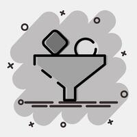 Icon filter. Internet network elements. Icon in comic style. vector