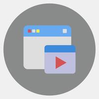Icon ads. Internet network elements. Icon in color mate style. vector
