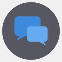 Icon chat. Internet network elements. Icon in color mate style. vector