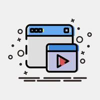 Icon ads. Internet network elements. Icon in MBE style. vector
