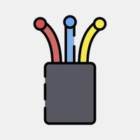 Icon optical fiber. Internet network elements. Icon in filled line style. vector