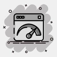 Icon internet speed. Internet network elements. Icon in comic style. vector
