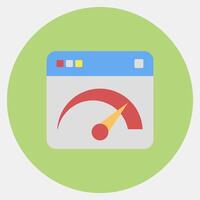Icon internet speed. Internet network elements. Icon in color mate style. vector