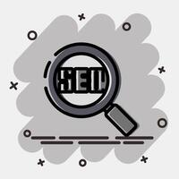 Icon seo. Internet network elements. Icon in comic style. vector