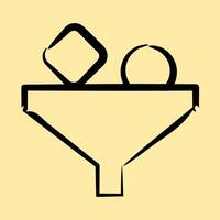Icon filter. Internet network elements. Icon in hand drawn style. vector