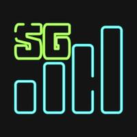 Icon 5g. Internet network elements. Icon in neon style. vector
