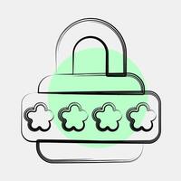 Icon password. Internet network elements. Icon in color spot style. vector