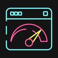 Icon internet speed. Internet network elements. Icon in neon style. vector