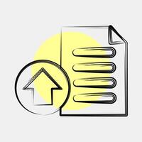 Icon upload. Internet network elements. Icon in color spot style. vector