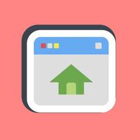 Sticker homepage. Internet network elements. vector