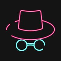 Icon incognito mode. Internet network elements. Icon in neon style. vector
