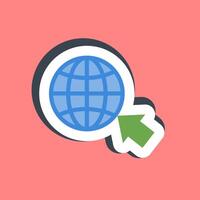 Sticker internet. Internet network elements. vector