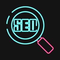 Icon seo. Internet network elements. Icon in neon style. vector