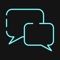 Icon chat. Internet network elements. Icon in neon style. vector