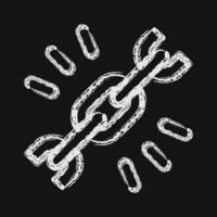 Icon url. Internet network elements. Icon in chalk style. vector