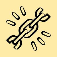 Icon url. Internet network elements. Icon in hand drawn style. vector