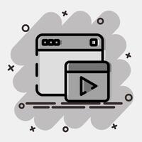 Icon ads. Internet network elements. Icon in comic style. vector