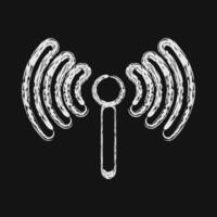 Icon hotspot. Internet network elements. Icon in chalk style. vector
