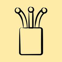 Icon optical fiber. Internet network elements. Icon in hand drawn style. vector