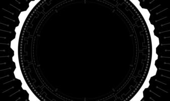 Circle round element futuristic background on black. Innovation future big data. Editable color and space text. vector