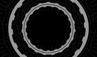 Abstract Circular Futuristic Tech Background. Digital Technology Big data Banner. vector