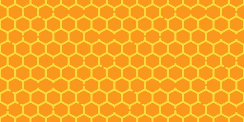 honeycomb seamless pattern honey bee scarf isolated cartoon tile wallpaper repeat background illustration doodle textile gift wrapping paper design