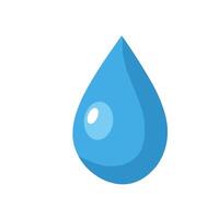 Blue water drop in flat design, representing purity, hydration, and the natural water cycle. Suitable for eco, health, and conservation themes vector