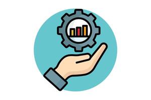 Impact icon. colored outline icon style. icon related to branding. business elements illustration vector