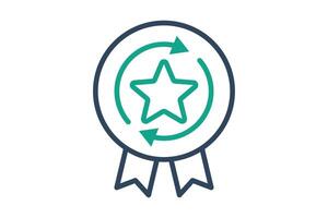 Consistency icon. line icon style. icon related to branding. business elements illustration vector