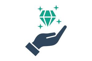 Value icon. solid icon style. icon related to branding. business elements illustration vector
