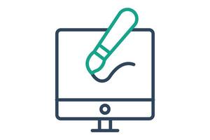Design icon. line icon style. icon related to brand. business elements illustration vector