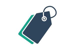 Tag icon. solid icon style. icon related to branding. business elements illustration vector