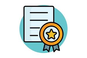 Experience icon. colored outline icon style. icon related to branding. business elements illustration vector