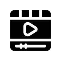 play glyph icon. Strong and solid icon for websites, mobile interfaces, presentations, and visual branding. High quality and easy to edit. vector