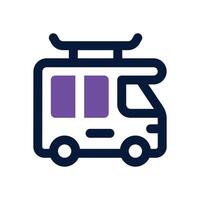 caravan dual tone icon. Sleek and modern icon for websites and mobile apps. vector
