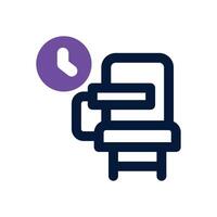 desk dual tone icon. Sleek and modern icon for websites and mobile apps. vector