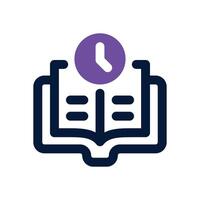 time duotone icon. Sleek and modern icon for websites, mobile apps, marketing materials, and corporate design. Fully scalable and ready to use. vector