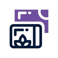 yoga block dual tone icon. Sleek and modern icon for websites and mobile apps. vector